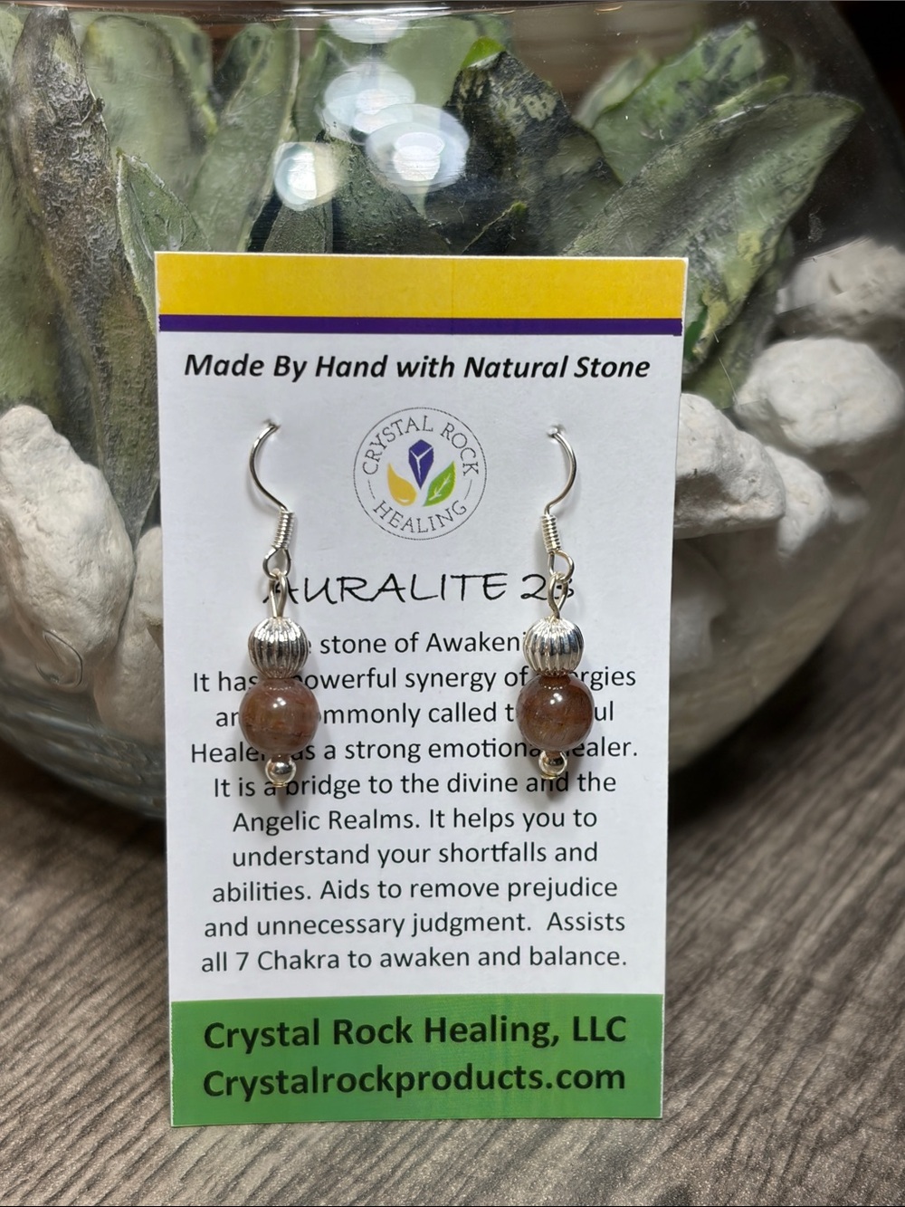 🍍5 for $30🍍Crystal Rock Healing Natural Stone Auralite 23 Earrings